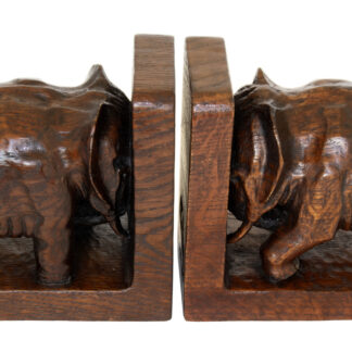 ROBERT MOUSEMAN THOMPSON RARE EARLY ELEPHANT BOOKENDS