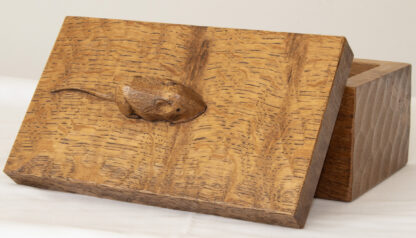 ROBERT MOUSEMAN THOMPSON OAK TRINKET BOX - Image 8