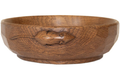 ROBERT MOUSEMAN THOMPSON OAK ADZED NUT BOWL - Image 8