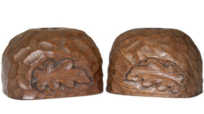 A PAIR OF OAK LEAF CANDLESTICKS FRED SUFFIELD - Image 2
