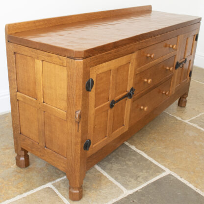 ROBERT MOUSEMAN THOMPSON 5ft ADZED OAK SIDEBOARD - Image 11