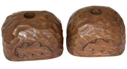 A PAIR OF OAK LEAF CANDLESTICKS FRED SUFFIELD - Image 4