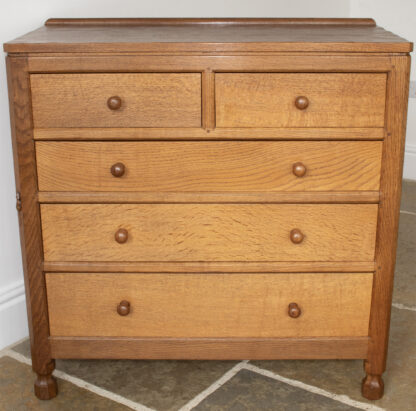 ROBERT MOUSEMAN THOMPSON   OAK CHEST OF DRAWERS - Image 5