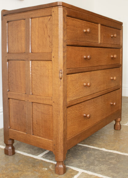ROBERT MOUSEMAN THOMPSON   OAK CHEST OF DRAWERS - Image 8