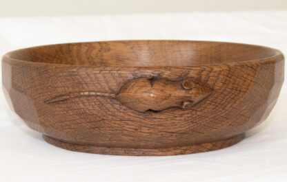 ROBERT MOUSEMAN THOMPSON OAK ADZED NUT BOWL - Image 3