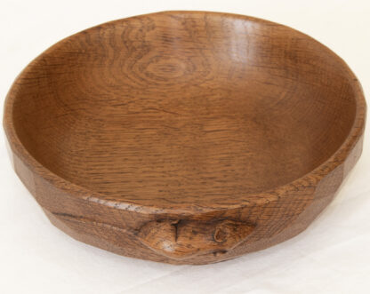 ROBERT MOUSEMAN THOMPSON OAK ADZED NUT BOWL - Image 5