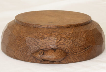 ROBERT MOUSEMAN THOMPSON OAK ADZED NUT BOWL - Image 6