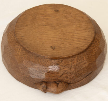 ROBERT MOUSEMAN THOMPSON OAK ADZED NUT BOWL - Image 7