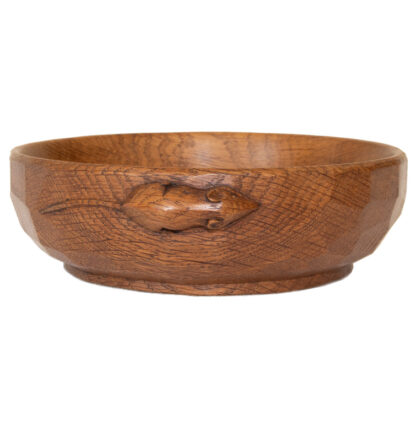 ROBERT MOUSEMAN THOMPSON OAK ADZED NUT BOWL