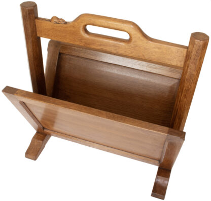 ROBERT MOUSEMAN THOMPSON OAK MAGAZINE RACK - Image 2