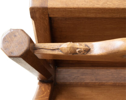 ROBERT MOUSEMAN THOMPSON OAK MAGAZINE RACK - Image 12