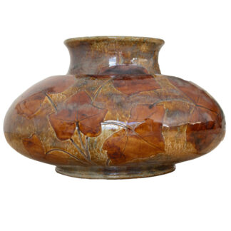 ROYAL DOULTON SQUAT 'AUTUMN LEAF' VASE