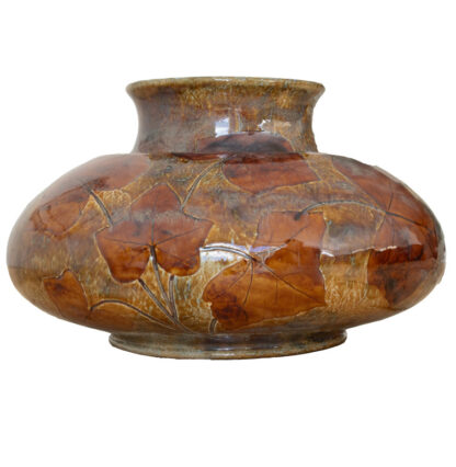 ROYAL DOULTON SQUAT 'AUTUMN LEAF' VASE