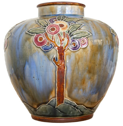 ROYAL DOULTON ART NOUVEAU TREE DESIGN VASE BY MAUD BOWDEN
