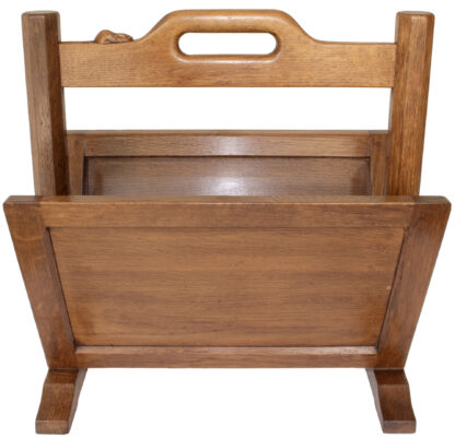 ROBERT MOUSEMAN THOMPSON OAK MAGAZINE RACK - Image 7