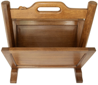 ROBERT MOUSEMAN THOMPSON OAK MAGAZINE RACK - Image 8