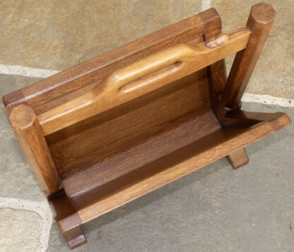 ROBERT MOUSEMAN THOMPSON OAK MAGAZINE RACK - Image 9
