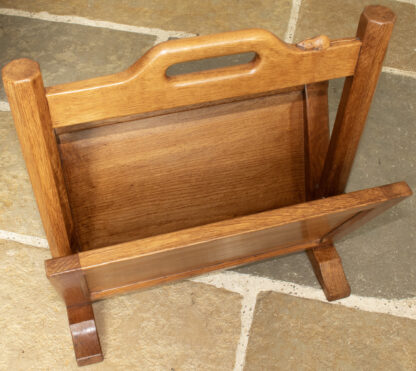 ROBERT MOUSEMAN THOMPSON OAK MAGAZINE RACK - Image 10