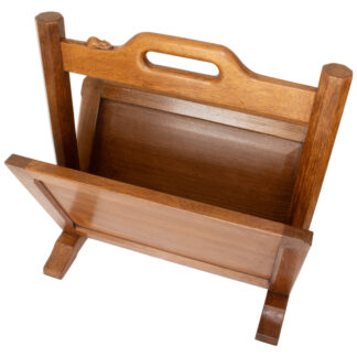 ROBERT MOUSEMAN THOMPSON OAK MAGAZINE RACK