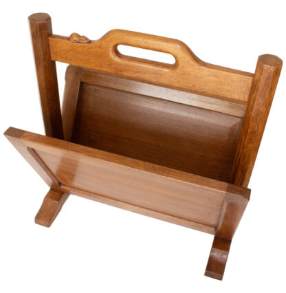 ROBERT MOUSEMAN THOMPSON OAK MAGAZINE RACK