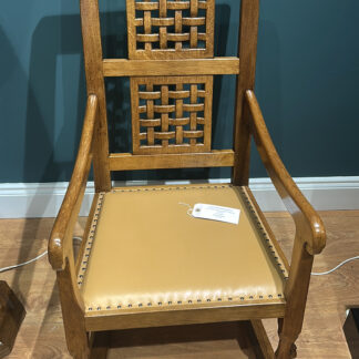 ROBERT MOUSEMAN THOMPSON OAK ROCKING CHAIR