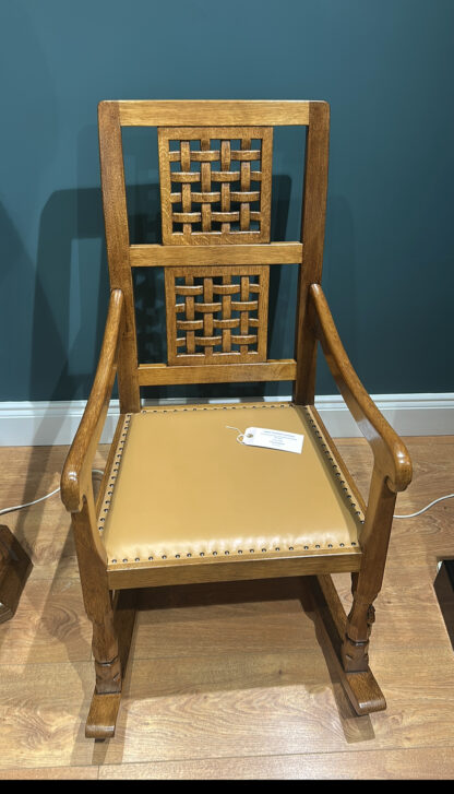 ROBERT MOUSEMAN THOMPSON OAK ROCKING CHAIR