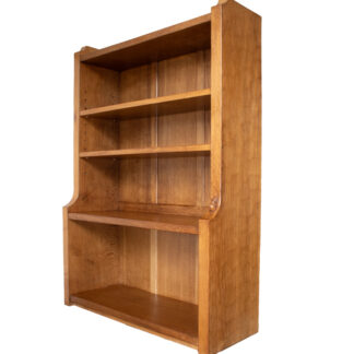 ROBERT MOUSEMAN THOMPSON BESPOKE 4 FOOT HIGH OAK ADZED BOOKCASE