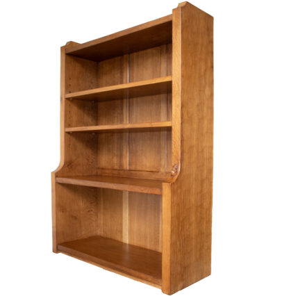 ROBERT MOUSEMAN THOMPSON BESPOKE 4 FOOT HIGH OAK ADZED BOOKCASE