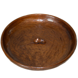 ROBERT MOUSEMAN THOMPSON OAK ADZED FRUIT BOWL