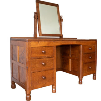 ROBERT MOUSEMAN THOMPSON EARLY ADZED OAK DRESSING TABLE