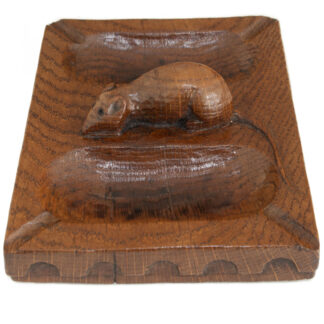 ROBERT MOUSEMAN THOMPSON EARLY DOUBLE OAK PIN TRAY