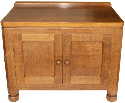 ROBERT MOUSEMAN THOMPSON OAK MEDIA CUPBOARD - Image 3