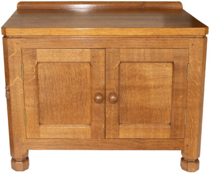 ROBERT MOUSEMAN THOMPSON OAK MEDIA CUPBOARD - Image 4