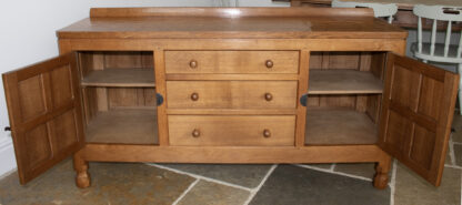 ROBERT MOUSEMAN THOMPSON OAK ADZED TOP SIDEBOARD - Image 4