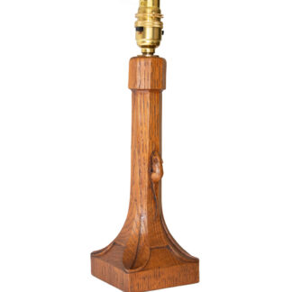 ROBERT MOUSEMAN THOMPSON  CLASSIC OAK TABLE LAMP