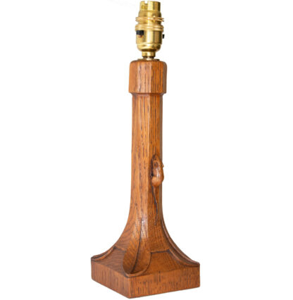 ROBERT MOUSEMAN THOMPSON  CLASSIC OAK TABLE LAMP