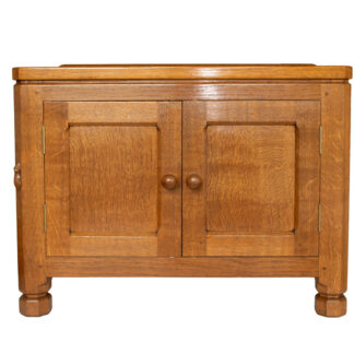 ROBERT MOUSEMAN THOMPSON OAK MEDIA CUPBOARD