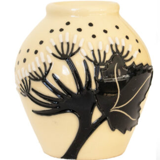 A MINIATURE  MOORCROFT SUMMER SILHOUETTE VASE DESIGNED BY VICKY LOVATT