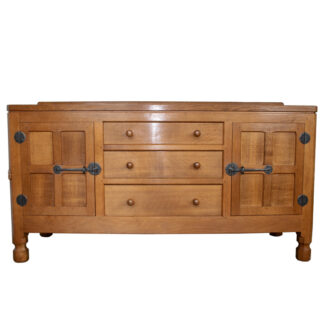 ROBERT MOUSEMAN THOMPSON OAK ADZED TOP SIDEBOARD