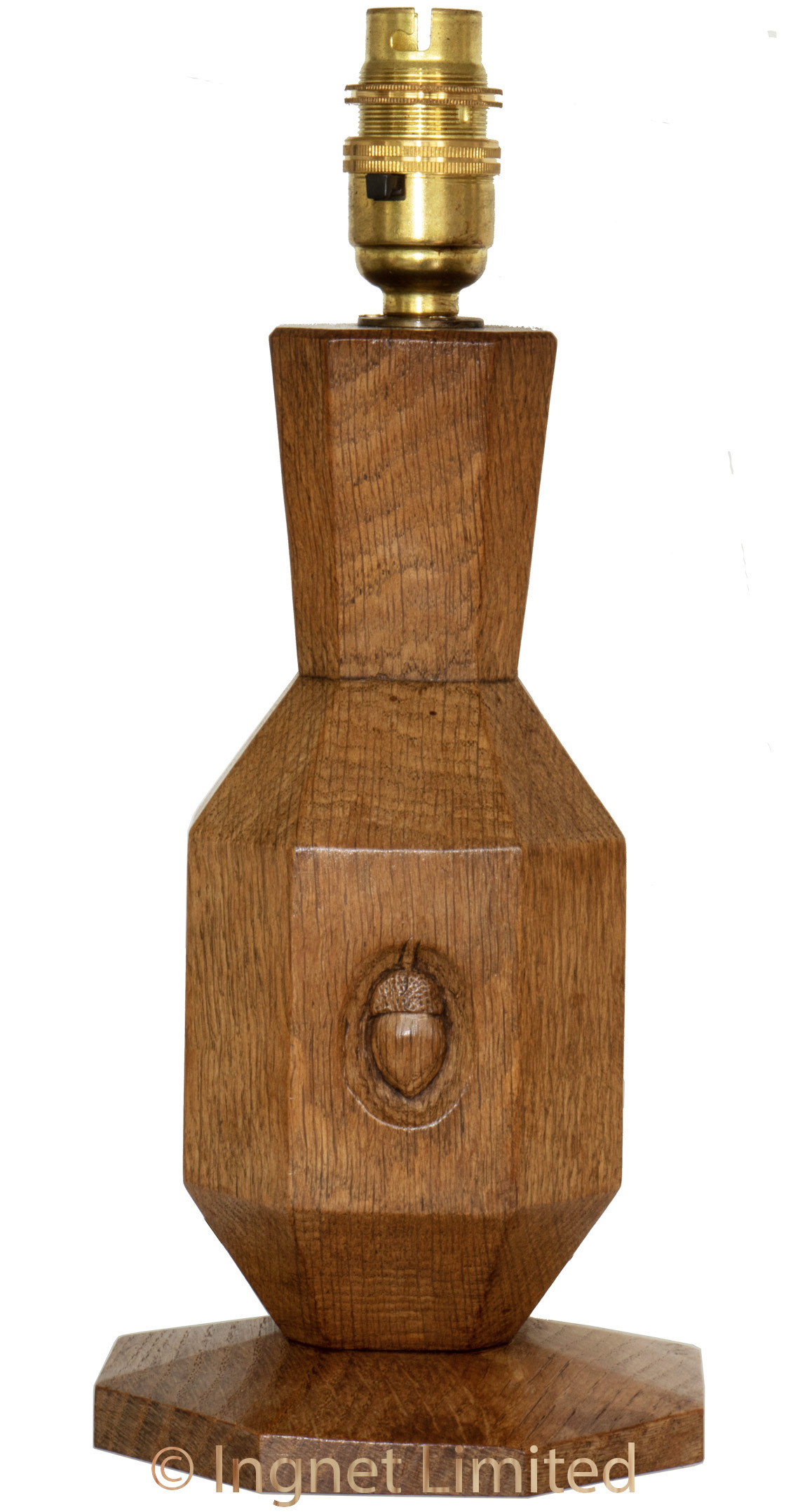 ALAN 'ACORNMAN' GRAINGER OAK TABLE LAMP - Image 2