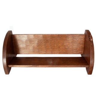 BEAVERMAN ADZED OAK BOOK TROUGH