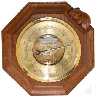 ROBERT MOUSEMAN THOMPSON OAK BAROMETER