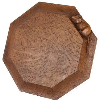 ROBERT MOUSEMAN THOMPSON OAK TEA POT STAND/CHOPPING BOARD