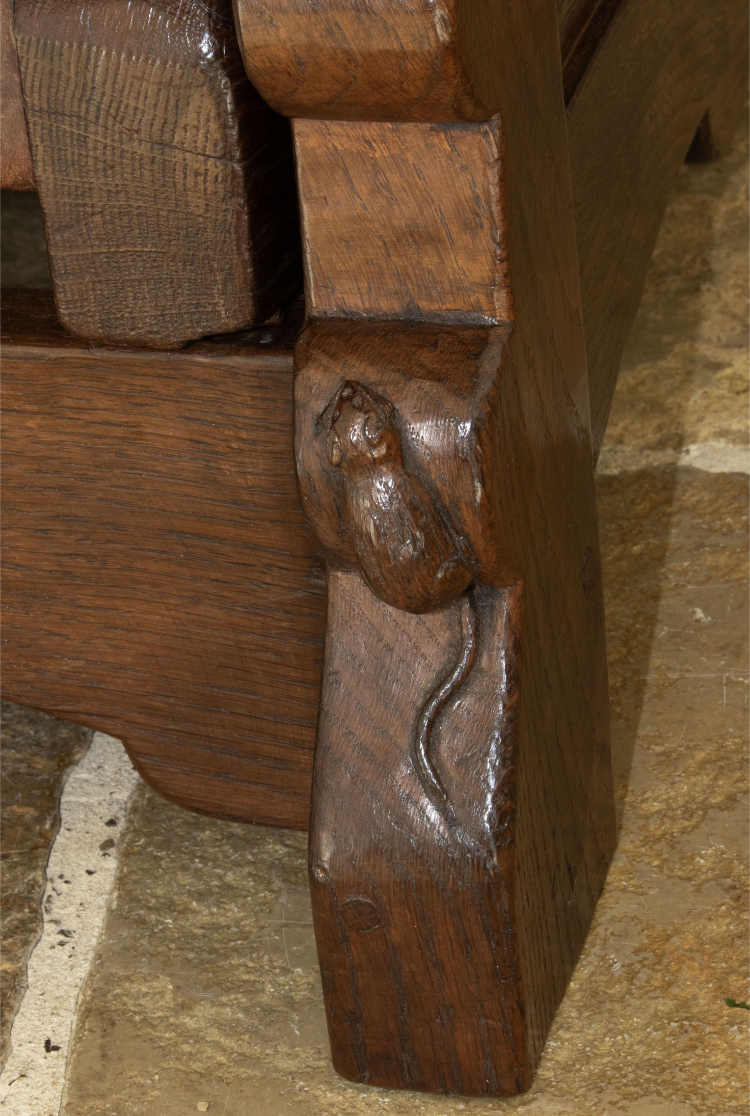 ROBERT MOUSEMAN THOMPSON RARE EARLY OAK RECLINING CHAIR - Image 16