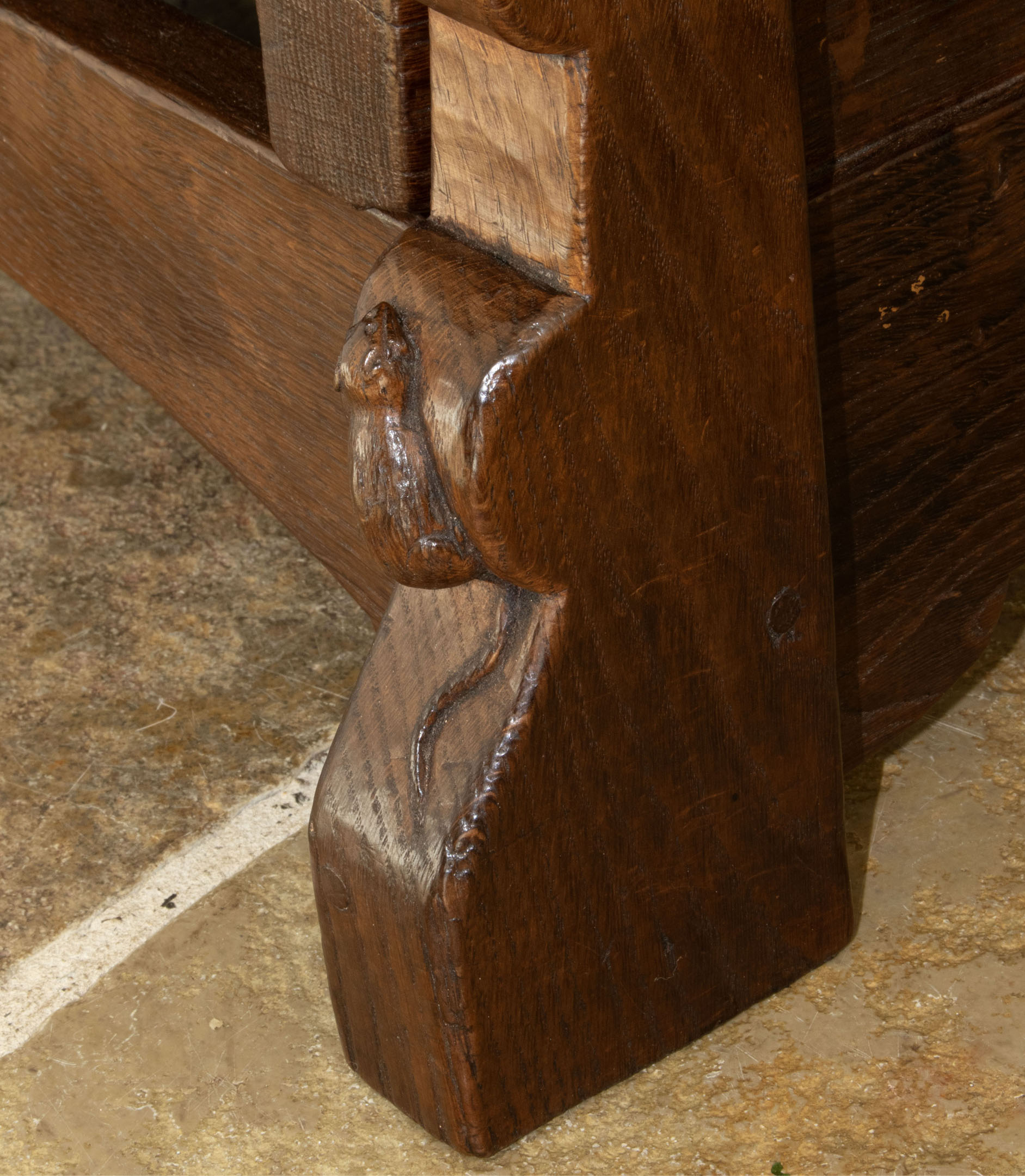 ROBERT MOUSEMAN THOMPSON RARE EARLY OAK RECLINING CHAIR - Image 17