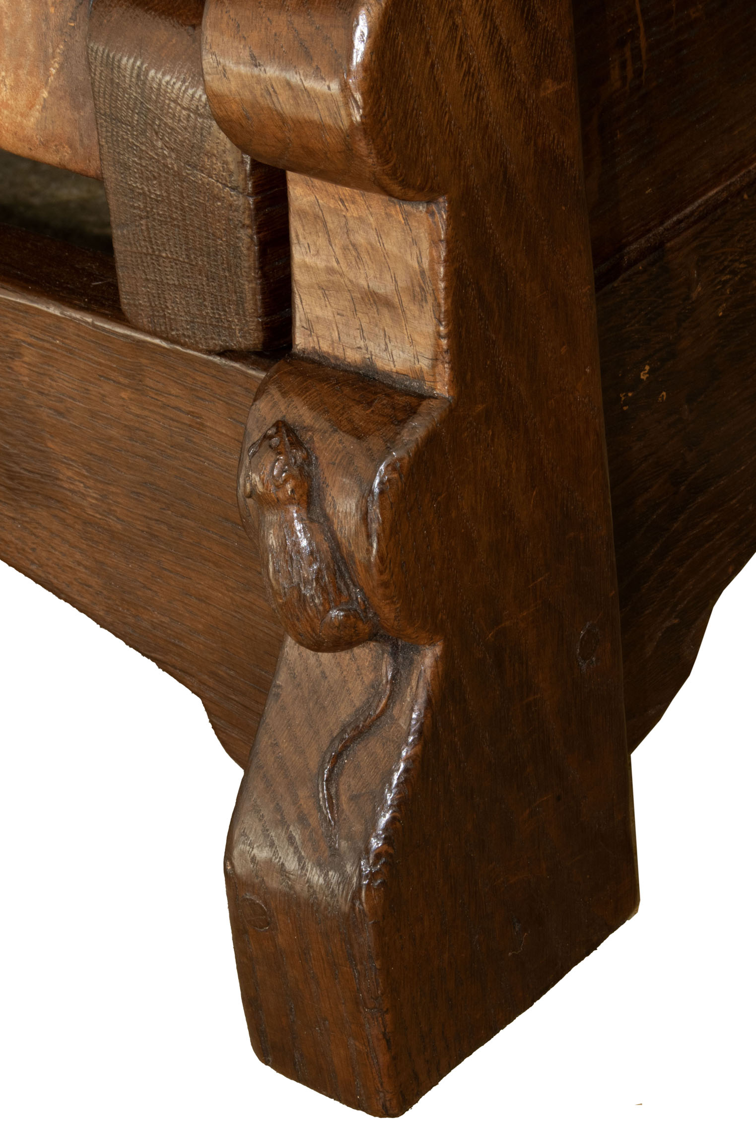 ROBERT MOUSEMAN THOMPSON RARE EARLY OAK RECLINING CHAIR - Image 19