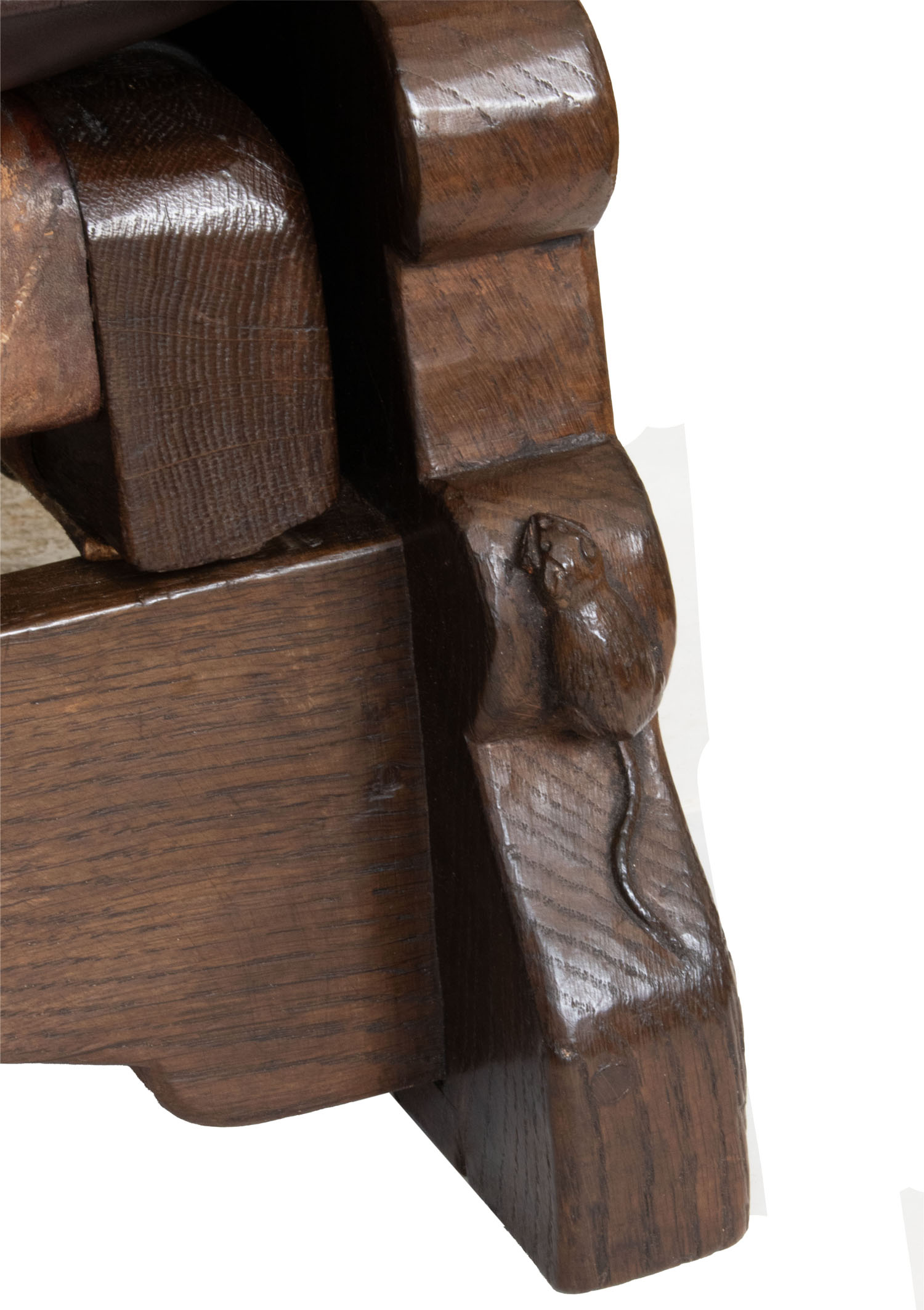 ROBERT MOUSEMAN THOMPSON RARE EARLY OAK RECLINING CHAIR - Image 21