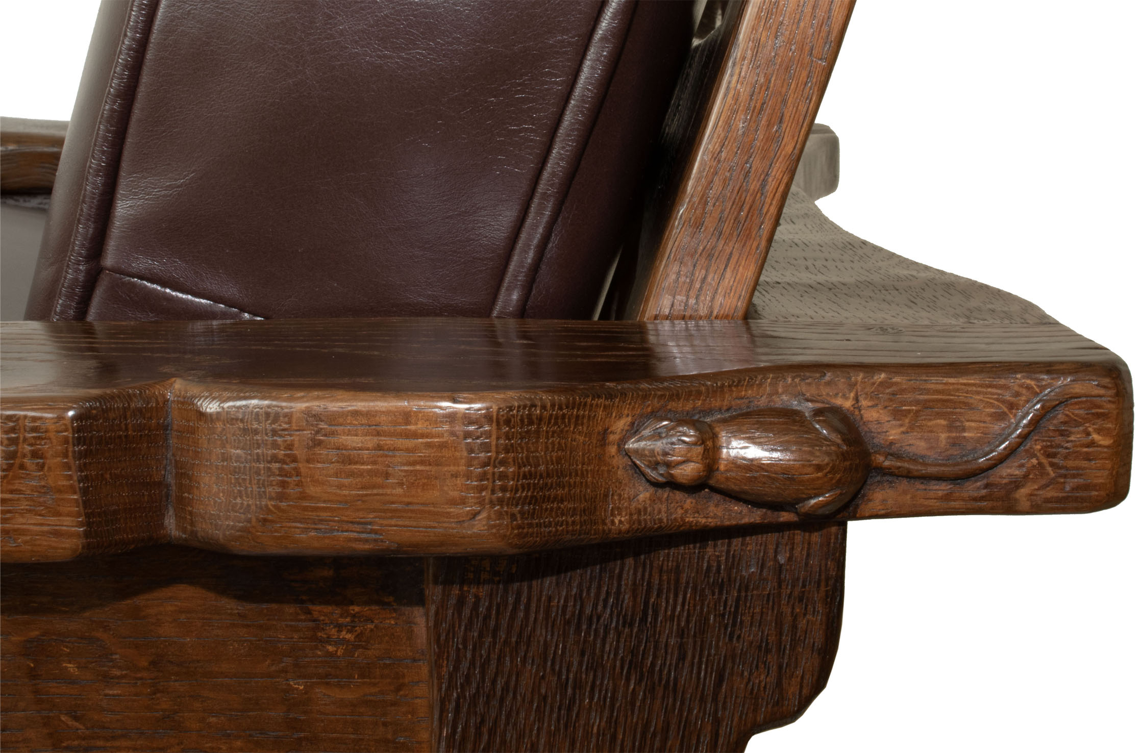 ROBERT MOUSEMAN THOMPSON RARE EARLY OAK RECLINING CHAIR - Image 22