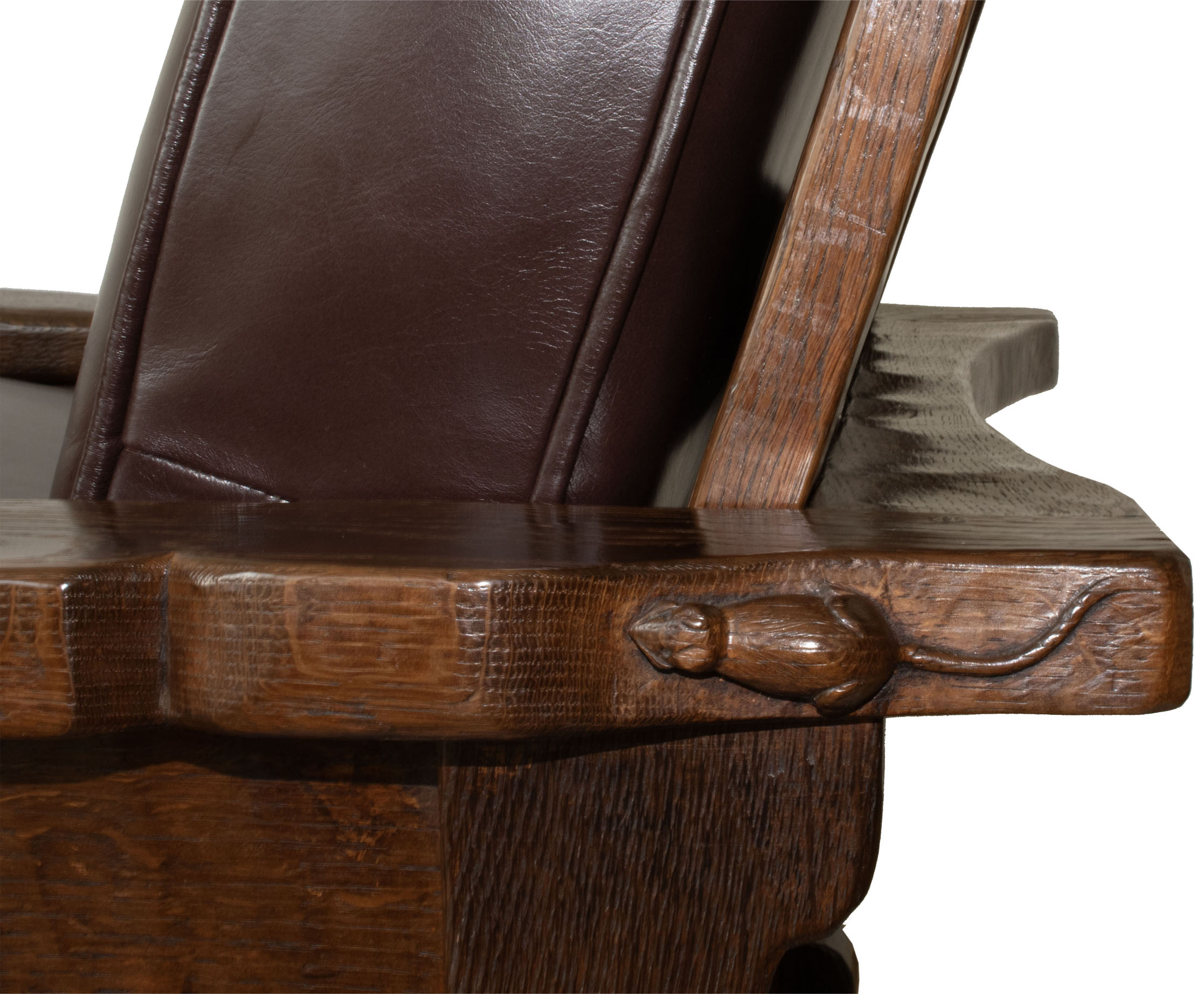 ROBERT MOUSEMAN THOMPSON RARE EARLY OAK RECLINING CHAIR - Image 23