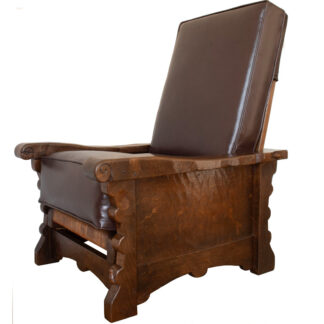 ROBERT MOUSEMAN THOMPSON RARE EARLY OAK RECLINING CHAIR